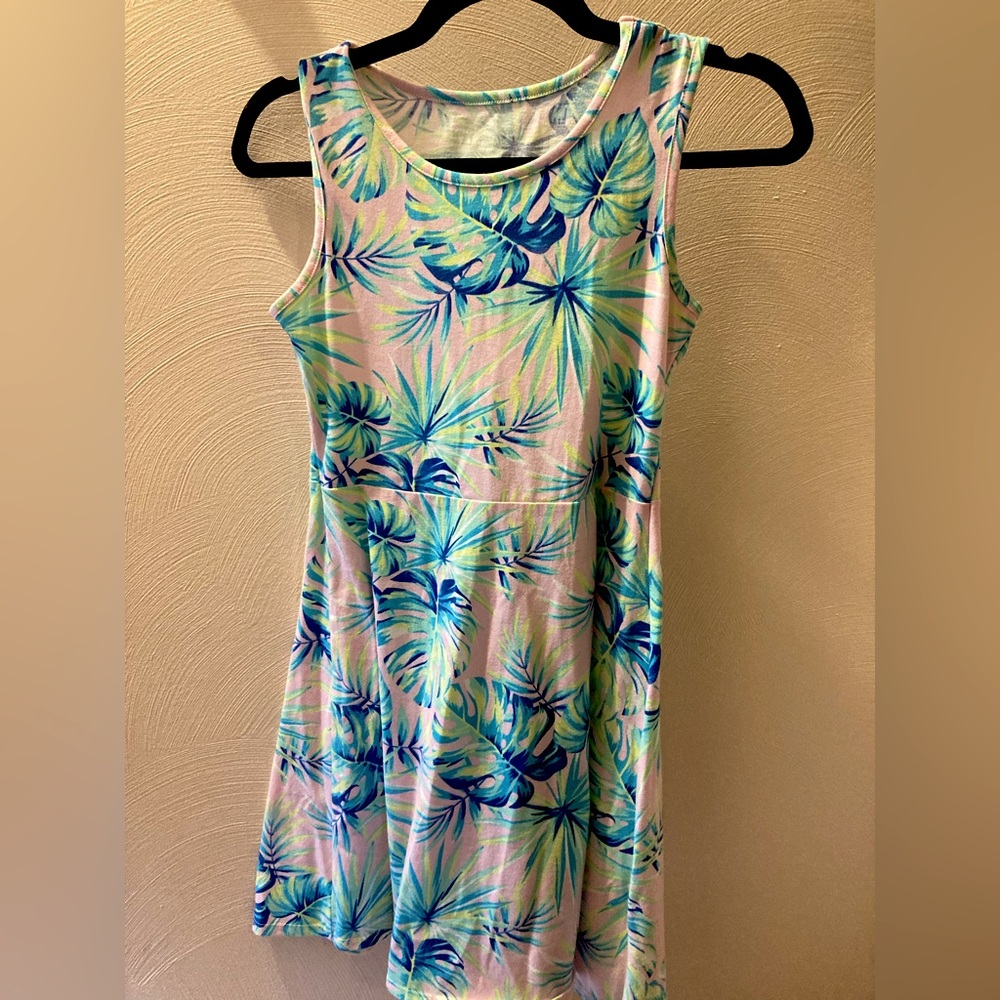 Kids Hawaiian Palm Leaf Dress